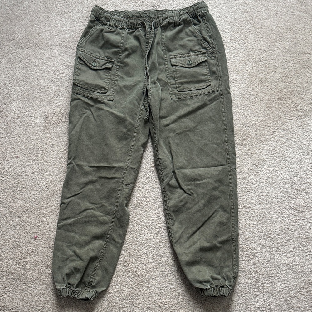EUC green aerie cargo pants